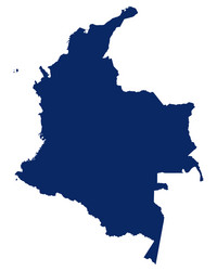 Blue Colombia Map Vector Image