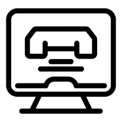 computer displaying a 3d printing process icon vector image