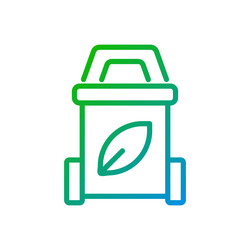 garbage sorting pixel perfect gradient linear icon vector image