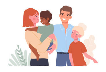 big family concept vector