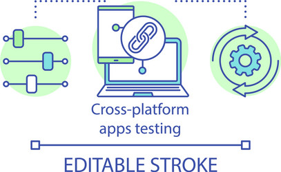 Cross-Platform App Testing Concept vector image