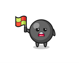 dot symbol character as line judge putting vector image