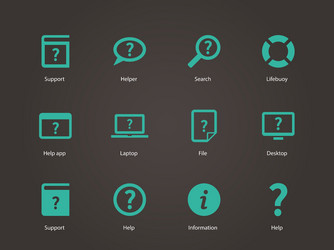 help and faq icons vector image