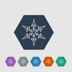 Snowflake icon vector