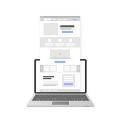 Website Landing Page with CTA Button vector image