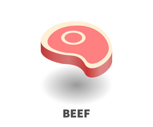 Beef icon symbol vector