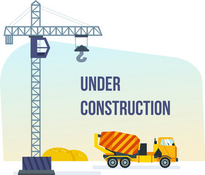 Construction under development building house vector