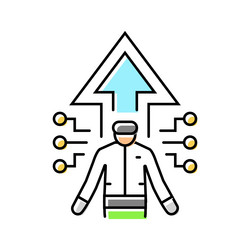 geek chic tech enthusiast color icon vector image