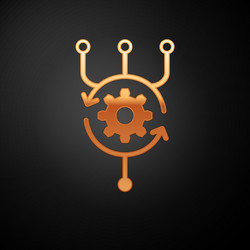 gold algorithm icon isolated on black background vector image