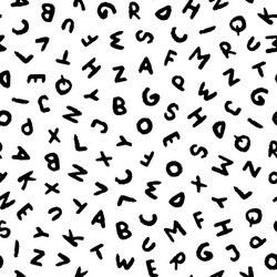 Random letters seamless pattern Royalty Free Vector Image