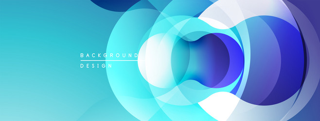 abstract circles overlap creating fluid shapes vector image