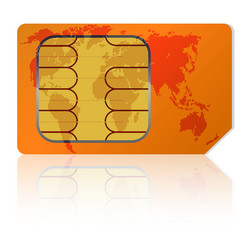 Global sim card vector