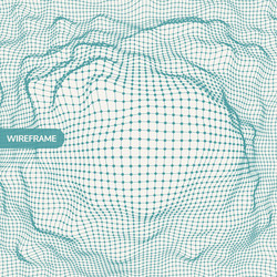 lattice structure science or technology 3d grid vector image