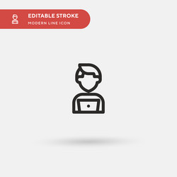 programmer simple icon symbol vector image