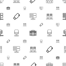 backup icons pattern seamless white background vector image