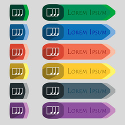 copy file sign icon duplicate document symbol set vector image