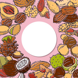 Mixed Nuts and Seeds with Labels vector