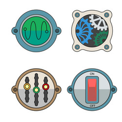 robot technical colorful meter icon vector image
