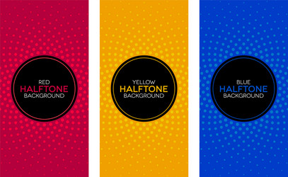 Gradient banners with halftone textures vector