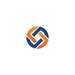 Round abstract arrow colorful logo Royalty Free Vector Image