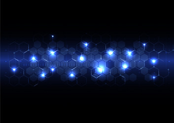 Hexagonal Technological Network Background vector image