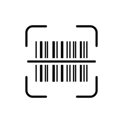 scan bar code label line icon barcode tag scanner vector image