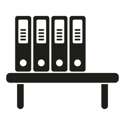 stack office folders icon simple computer vector image