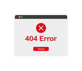 404 error window user white interface system vector image