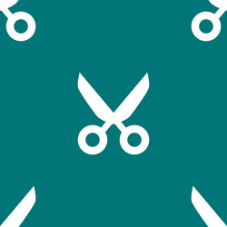 scissors web icon flat design seamless pattern vector image