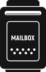 empty mailbox icon simple style vector