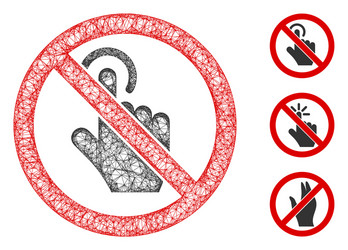 no click polygonal web mesh vector image