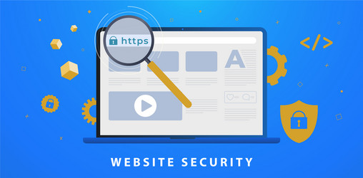 Website security https ssl certificate encryption vector