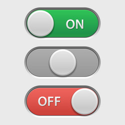 on off button user interface switch vector image