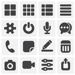 option button icons set on background for graphic vector image