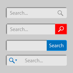 web search field bar set interface elements vector image