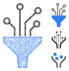 circuit filter polygonal web mesh vector image