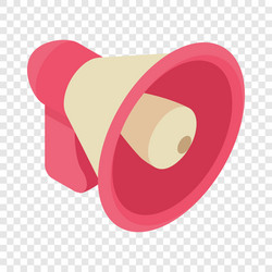 loudspeaker icon isometric 3d style vector image