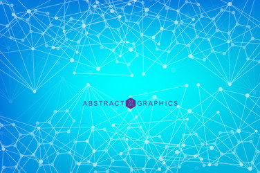 science network pattern connecting lines and dots vector