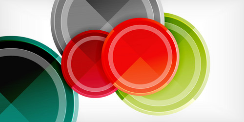 abstract design features overlapping circles vector image