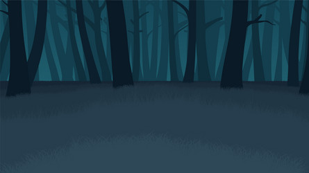Dark foggy forest landscape Royalty Free Vector Image