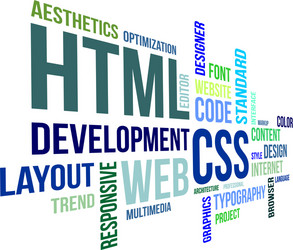 HTML CSS Word Cloud vector