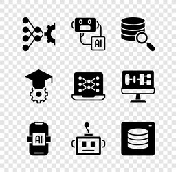 AI Neural Network Robot Concept vector