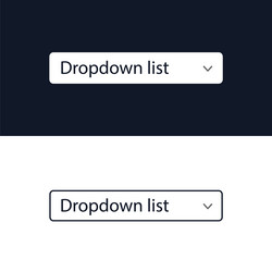 drop-down list with menu items for the website vector image