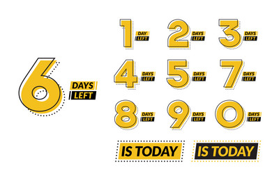 Modern days left numbers lines and dots design vector
