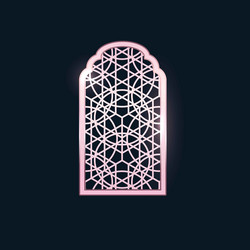 traditional islamic ramadan shiny pink silver Vector Image