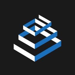 Abstract swirls spiral logo design in overlapping Vector Image