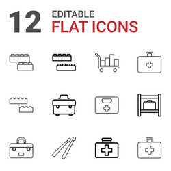 13 kit icons Royalty Free Vector Image - VectorStock