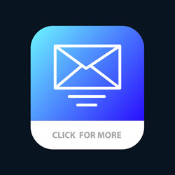 mail email text mobile app button android and ios vector