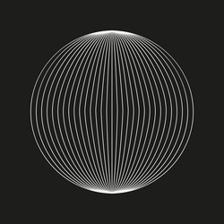 sphere with lines abstract globe shape geometric vector image