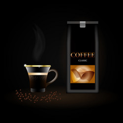 coffee packaging template vector